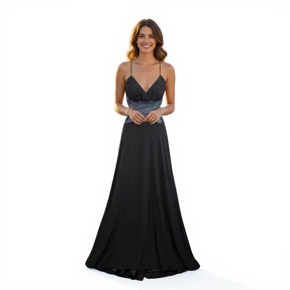 Betsy & Adam Women Dress Size 6 Sleeveless Maxi Backless
